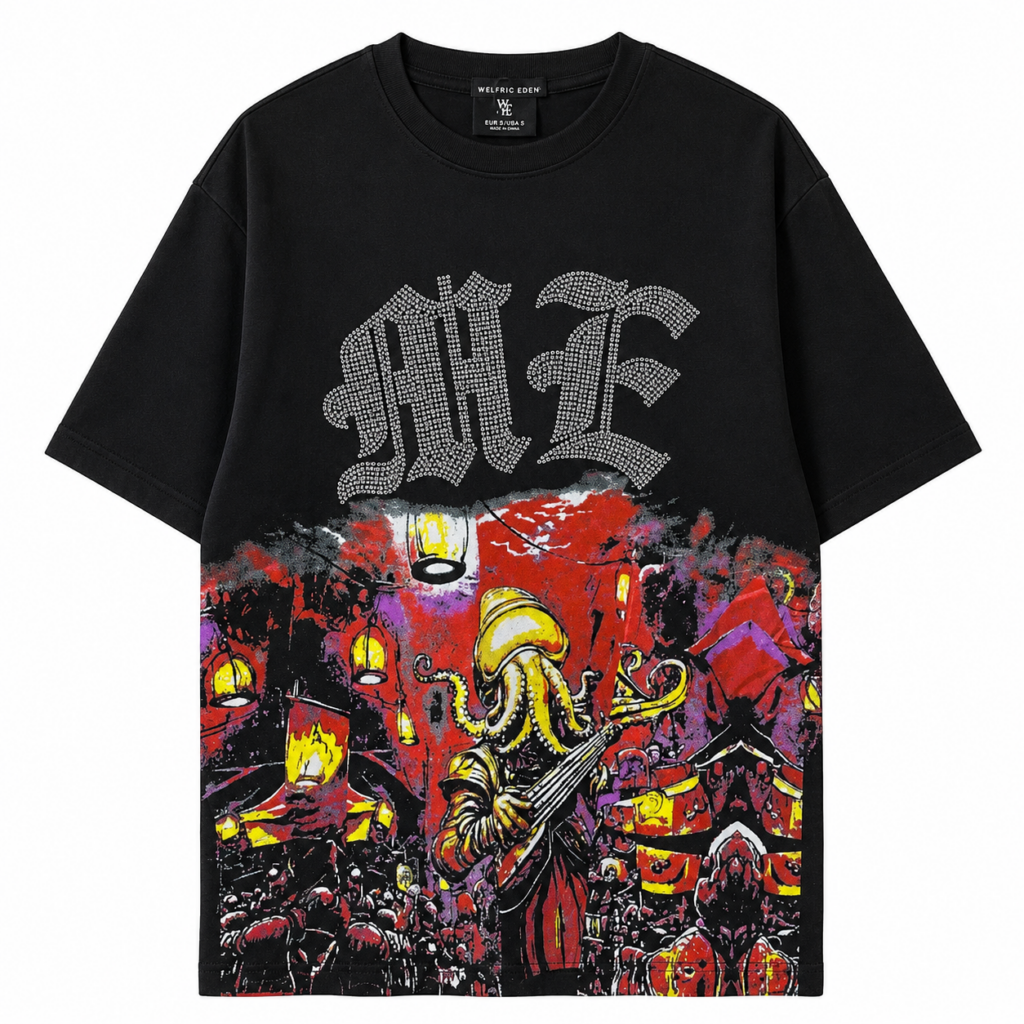 Octopus Music Graphic T-Shirt