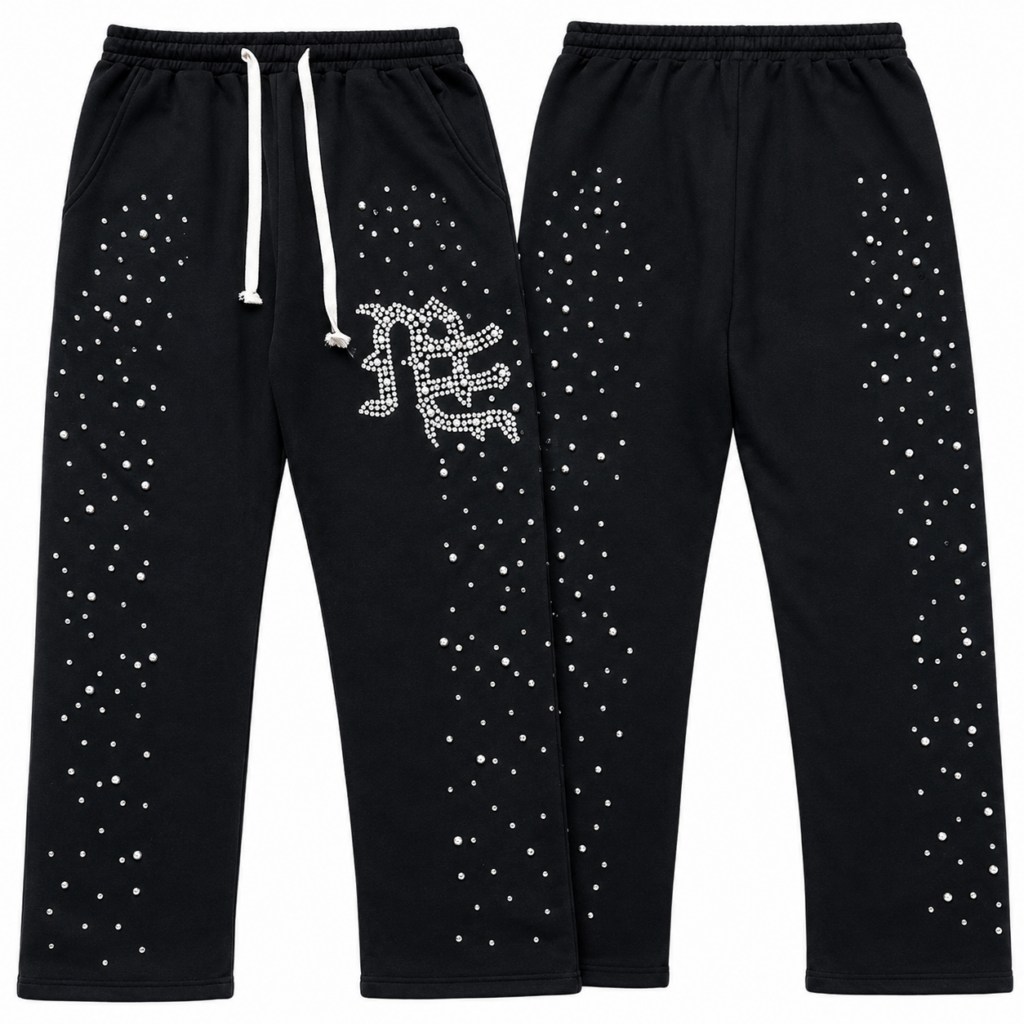 Rhinestone Logo Jogger Pants