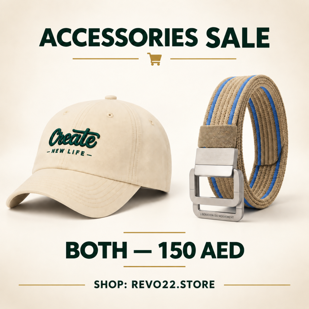 Double Ring Buckle Adjustable Canvas - 120cm - Khaki+Sun Cap
