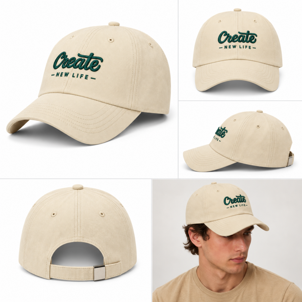 Double Ring Buckle Adjustable Canvas – 120cm – Khaki+Sun Cap 6