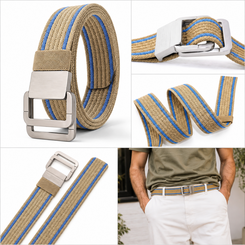 Double Ring Buckle Adjustable Canvas – 120cm – Khaki+Sun Cap 5