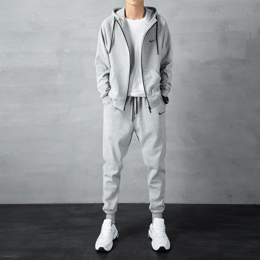 Nike Men’s Hooded Tracksuit Set – Zip-Up or Pullover Hoodie + Jogger Pants