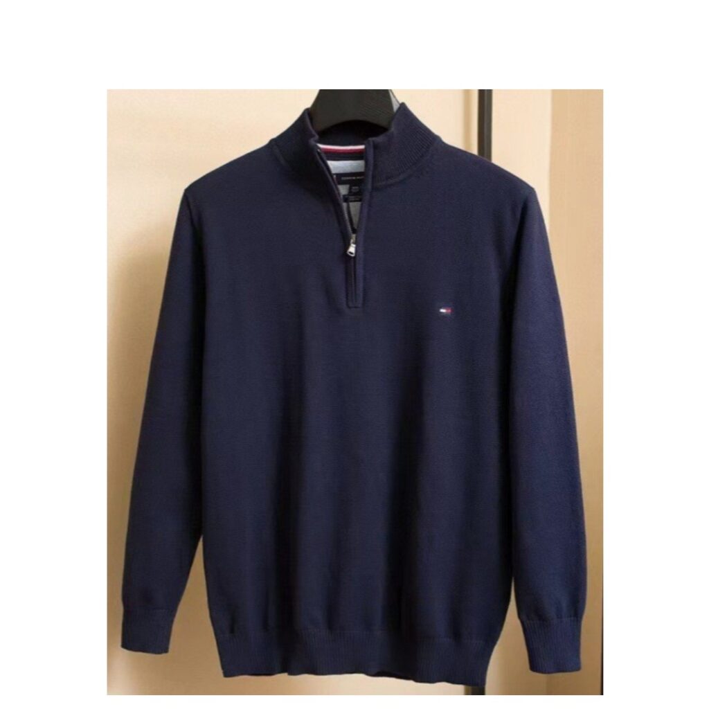 Tommy Men’s Casual Half-Zip Cotton Sweater 5