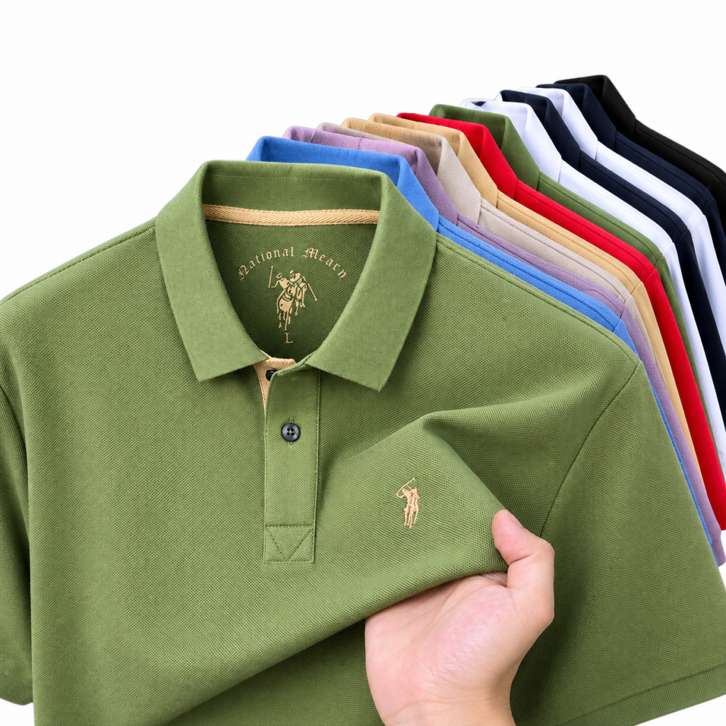 Men’s Classic Piqué Polo Shirt – 100% Cotton – Multiple Colors 8