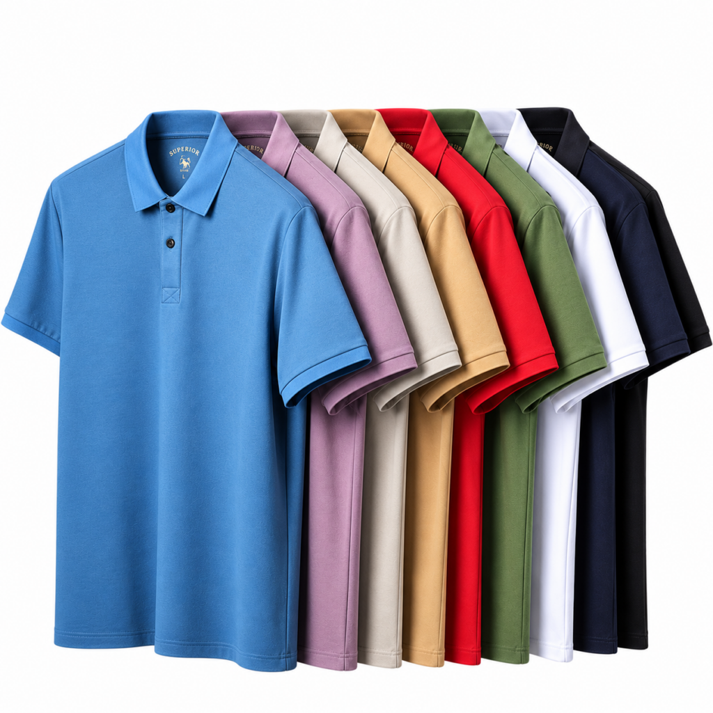 Men’s Classic Piqué Polo Shirt – 100% Cotton – Multiple Colors 7
