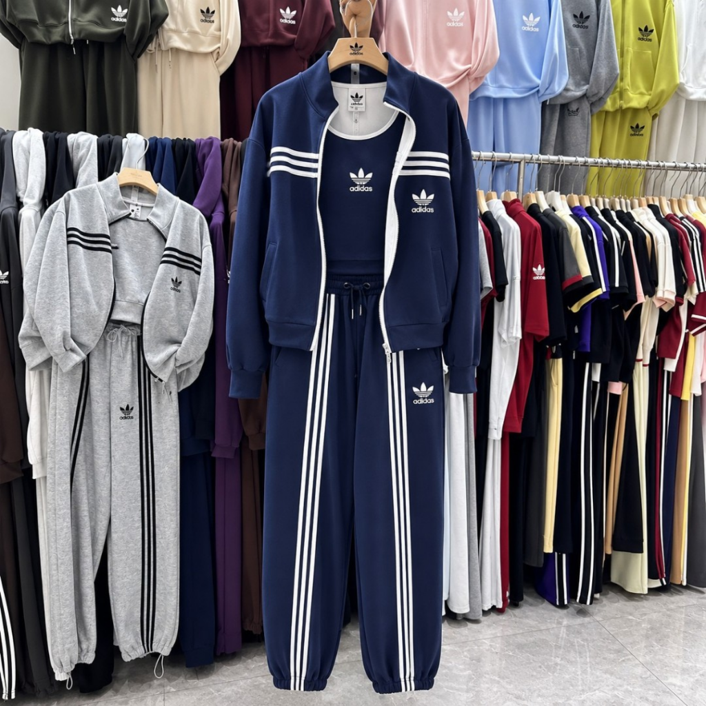 Adidas Women’s 3-Piece Tracksuit Set – Zip-Up Jacket, Pants & Inner Top 3